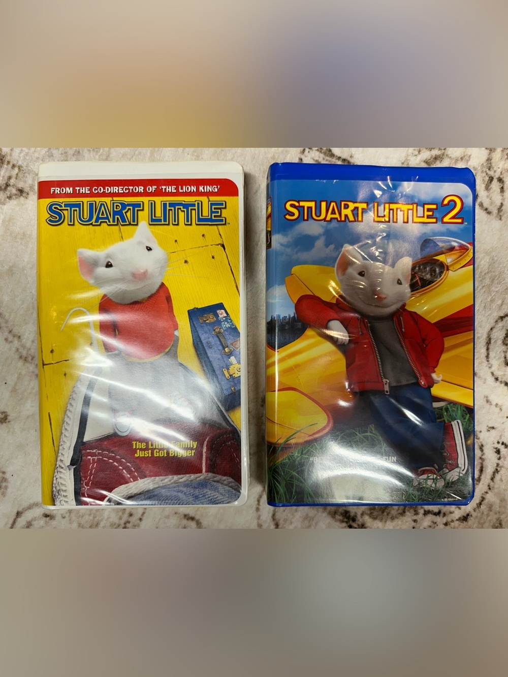 Stuart Little 1 & 2 VHS Lot with clamshells